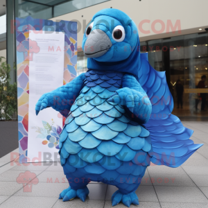 Blue Pangolin mascotte...