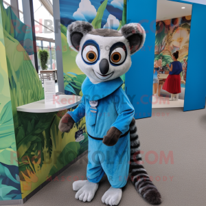 Blauer Lemur Maskottchen...