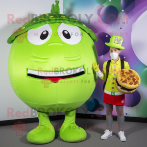 Lime Green Burgers mascotte...