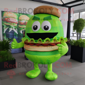 Lime Green Burgers mascotte...