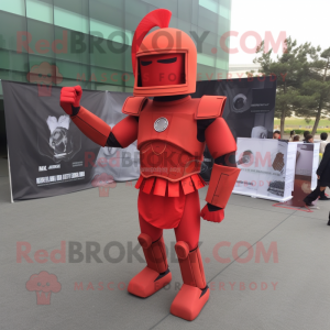 Red Spartan Soldier maskot...