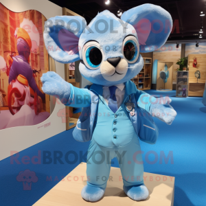 Sky Blue Dormouse maskot...