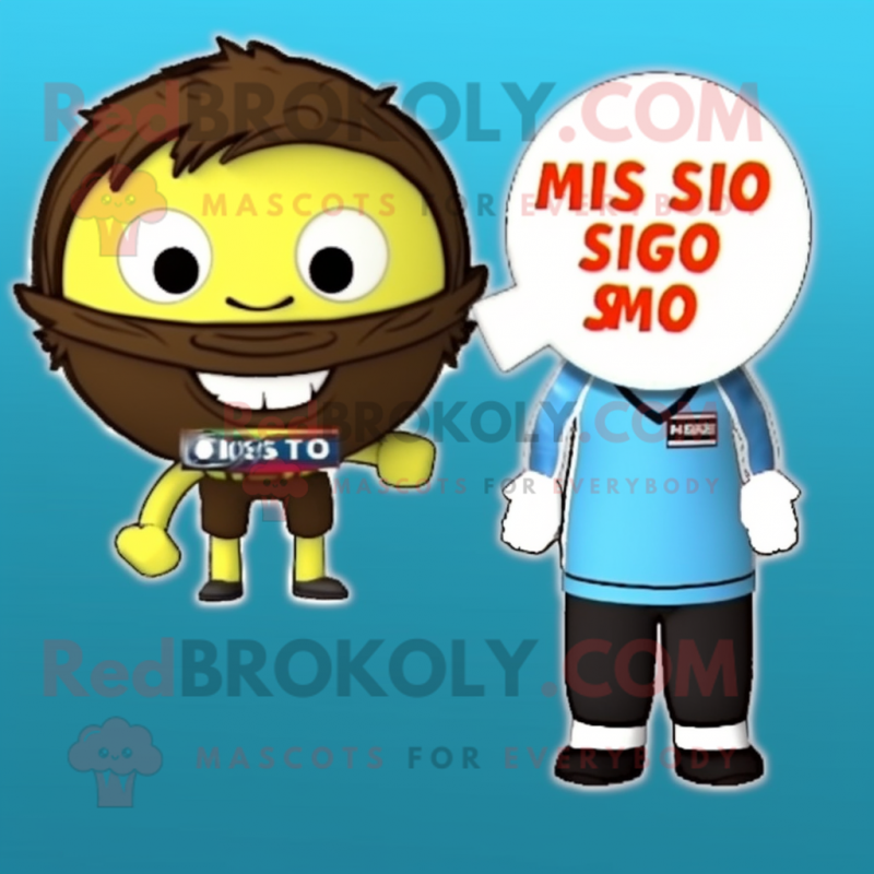 Rust Miso Soup mascot costume character dressed with a One-Piece Swimsuit and Cufflinks