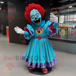 Cyanfarbener böser Clown...