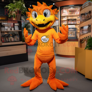 Oransje Chupacabra maskot...