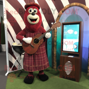 Maroon Celtic Harpe maskot...