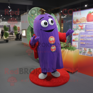 Purple Tomato maskot kostym...