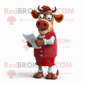 Röd Guernsey Cow-...