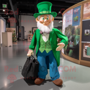  Leprechaun maskot kostym...