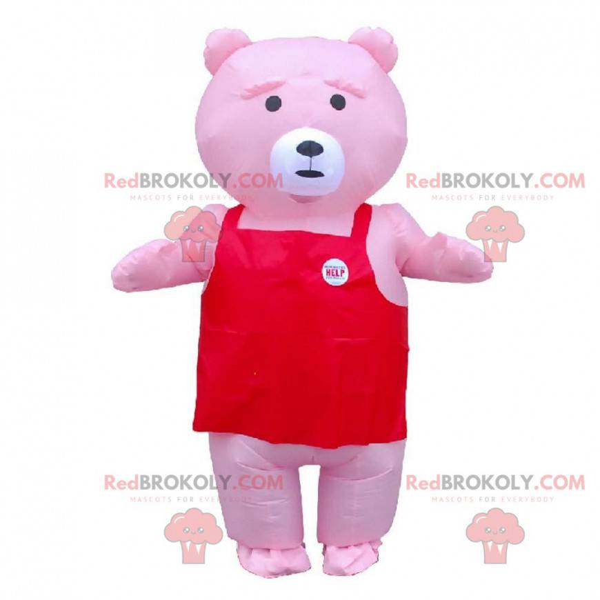 atmosfeer Monografie ik zal sterk zijn Opblaasbare roze teddybeer mascotte, gigantische Besnoeiing L (175-180 cm)