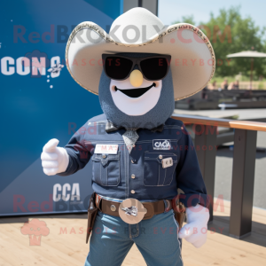 Navy Cowboy maskot kostume...