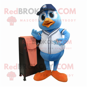 Peach Blue Jay mascotte...