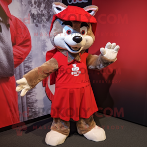 Red Say Wolf maskot kostume...