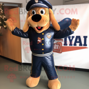 Navy Hot Dog maskot kostume...