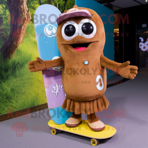 Brown Skateboard mascotte...