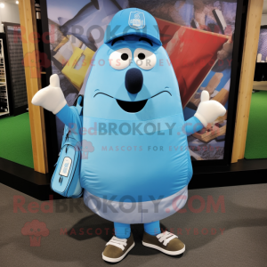 Sky Blue Golf Bag maskot...