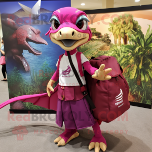 Magenta Dimorphodon maskot...