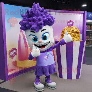 Purple Pop Corn mascotte...