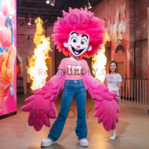 Pink Fire Eater maskot...