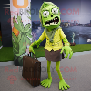 Lime Green Zombie mascotte...