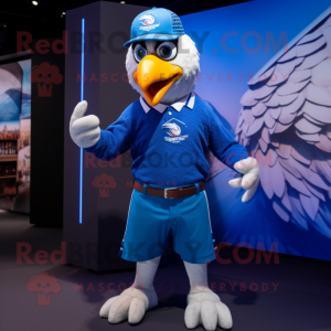 Blue Eagle maskot kostym...