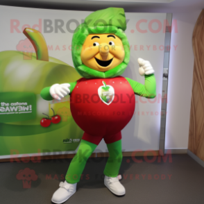 nan Apple mascot costume character dressed with a Rash Guard and Cummerbunds