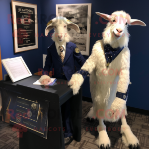 Navy Angora Goat mascotte...