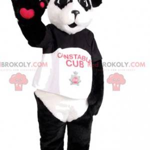 Panda maskot med sin kasket - Redbrokoly.com