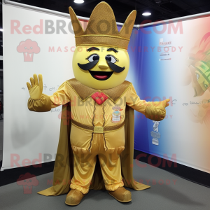 Gold King maskot kostume...