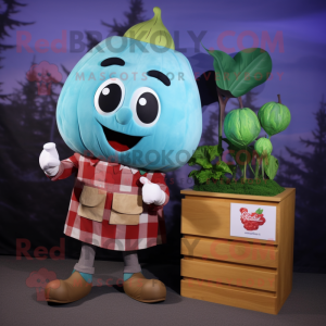 Sky Blue Turnip maskot...