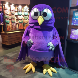 Purple Owl mascotte kostuum...