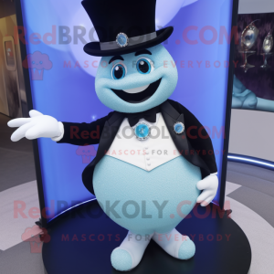 Sky Blue Bracelet mascot costume character dressed with a Tuxedo and Brooches