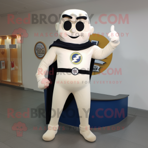 Cream Superhero maskot...