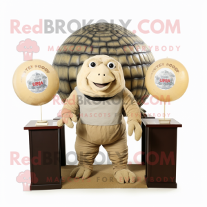 Beige Glyptodon maskot...