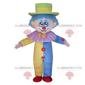 Very cute clown mascot with a pastel costume - Redbrokoly.com