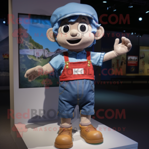 nan Bracelet mascot costume character dressed with a Denim Shorts and Suspenders
