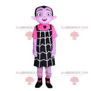 Mascot little vampire girl with a black dress - Redbrokoly.com