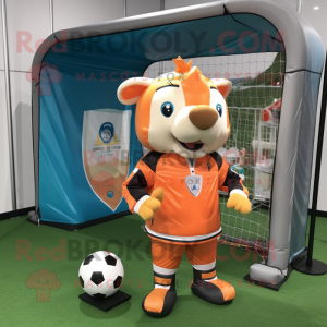 Peach Soccer Goal maskot...