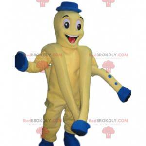 Octopus mascotte met blauwe stippen. Octopus kostuum -