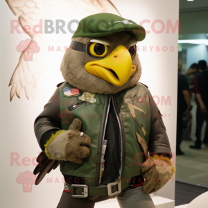 Olive Hawk mascotte kostuum...