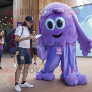 Purple Jellyfish mascotte...