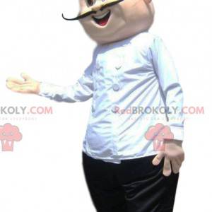 Chef cook mascot with big mustaches - Redbrokoly.com