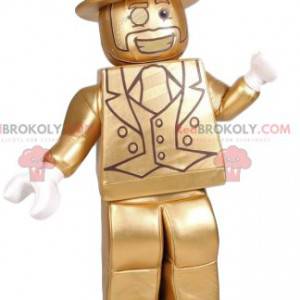 Mascotte de personnage Lego dore - Nos mascottes Taille L (175-180 CM)