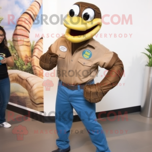 Brown Anaconda mascotte...