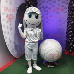 Silver Golf Ball mascotte...