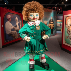 nan Irish Dancing Shoes mascot costume character dressed with a Button-Up Shirt and Shawl pins