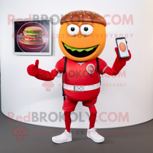 Red Hamburger mascotte...