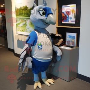 Gray Blue Jay maskot kostym...