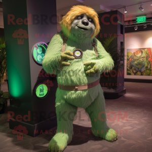 Green Giant Sloth maskot...