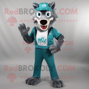 Teal Say Wolf maskot...